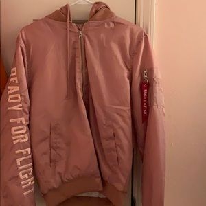 pink bomber jacket